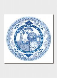 Cover art for Sandi Rigby Owl Plate Blue Single Gift Card