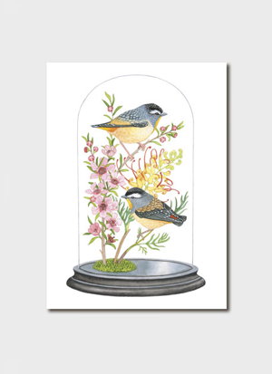 Cover art for Henri Stone Spotted Pardalotes Single Greeting Card
