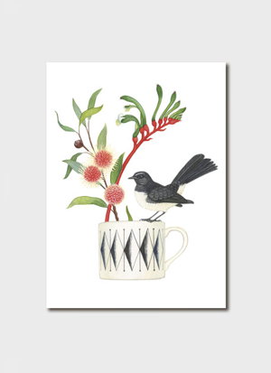Cover art for Henri Stone Willy Wagtail Single Greeting Card