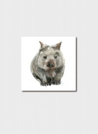 Cover art for Winter Owls Common Wombat Single Greeting Card