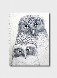 Cover art for Sandi Rigby Owls Medium Blank Notebook