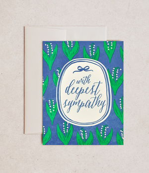 Cover art for With Deepest Sympathy Lilly Single Greeting Card