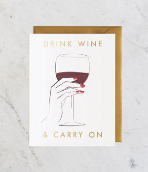 Cover art for Drink Wine and Carry On by Garance Dore Single Greeting Card