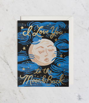 Cover art for To The Moon And Back Single Greeting Card