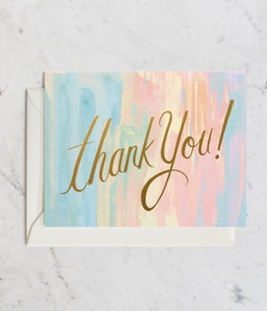 Cover art for Watercolour Thank You Single Greeting Card
