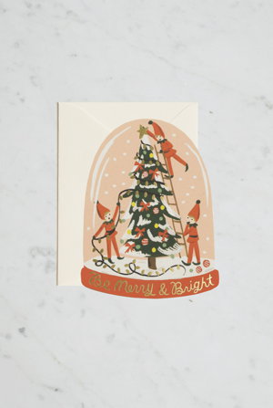 Cover art for Rifle Paper Co Merry Elves Single Christmas Card