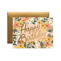 Cover art for Rifle Paper Co Rose Birthday Single Card