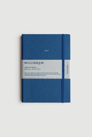 Cover art for Milligram Ruled Linen Notebook A5 Navy