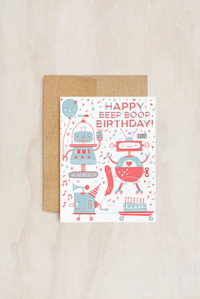 Cover art for Beep Boop Robot Birthday Single Card