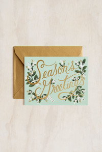 Cover art for Mistletoe Seasons Greetings Single Christmas Card