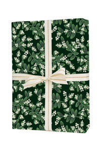 Cover art for Rifle Paper Co Evergreen Mistletoe Single Wrapping Sheet