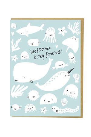 Cover art for Hello Lucky Welcome Tiny Friend Single Greeting Card