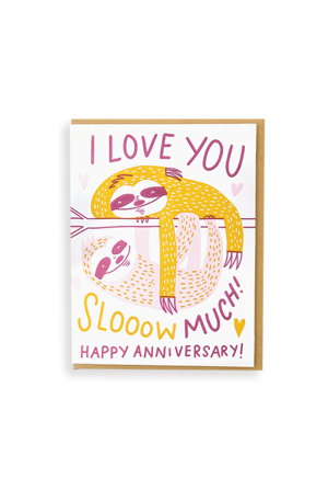 Cover art for Hello Lucky Sloth Slow Love Single Anniversary Card