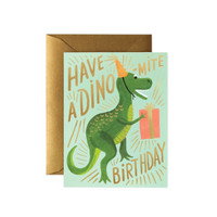 Cover art for Rifle Paper Cp Dinomite Single Birthday Card