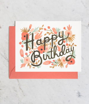 Cover art for Floral Burst Happy Birthday Greeting Card