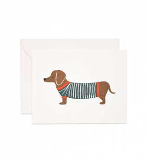 Cover art for Dachshund Greeting Card