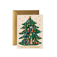 Cover art for Rifle Paper Co trimmed Tree Single Christmas Card