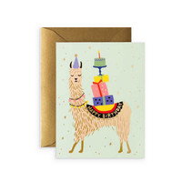 Cover art for Rifle Paper Co LLama Birthday Single Greeting Card