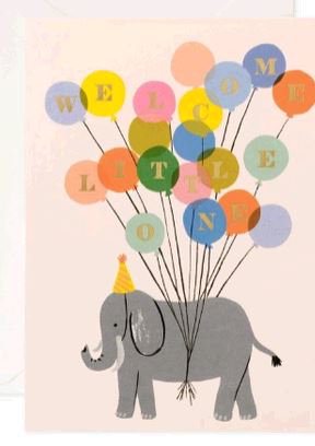 Cover art for Rifle Paper Welcome Elephant Single Card