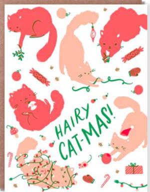 Cover art for Hello Lucky Greeting Card Hairy Catmas
