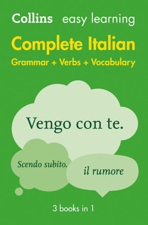 Cover art for Collins Easy Learning Complete Italian Grammar Verbs And Vocabulary (3Books In 1) Second Edition