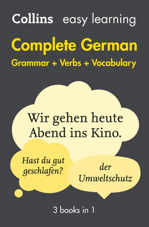 Cover art for Collins Easy Learning Complete German Grammar Verbs And Vocabulary (3Books In 1) Second Edition