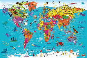 Cover art for Collins Children's World Wall Map An illustrated poster for your wall