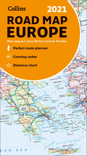 Cover art for 2021 Collins Map of Europe