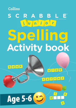 Cover art for SCRABBLE (TM) Junior Spelling Activity book Age 5-6