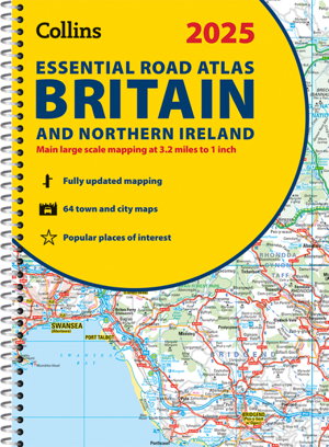 Cover art for 2025 Collins Essential Road Atlas Britain and Northern Ireland