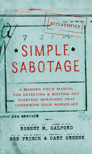 Cover art for Simple Sabotage
