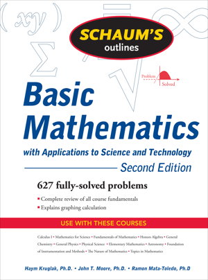 Cover art for Schaum's Outline Basic Mathematics with Applications to Science and Technology 2nd Edition