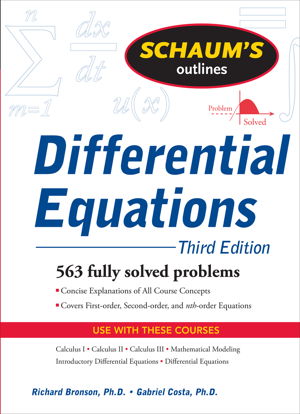 Cover art for Schaum's Outlines Differential Equations 3rd Edition