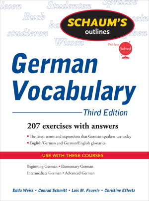 Cover art for Schaum's Outline of German Vocabulary, 3ed