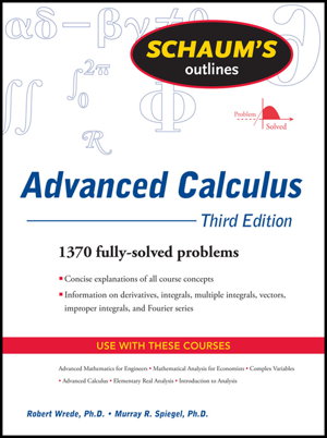 Cover art for Schaum's Outline of Advanced Calculus, Third Edition