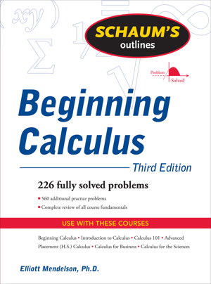 Cover art for Schaum's Outline of Beginning Calculus, Third Edition