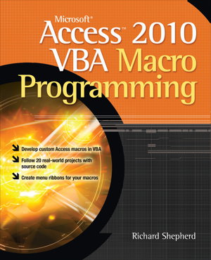 Cover art for Microsoft Access 2010 VBA Macro Programming