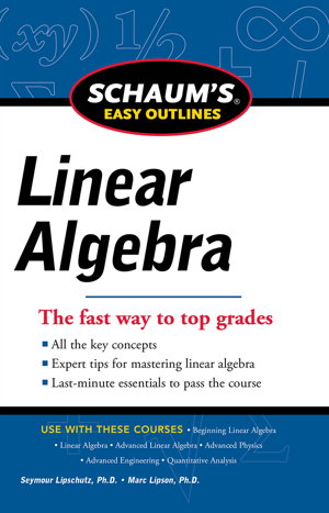 Cover art for Schaums Easy Outline of Linear Algebra Revised