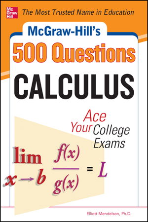 Cover art for McGraw-Hill's 500 College Calculus Questions to Know by Test Day