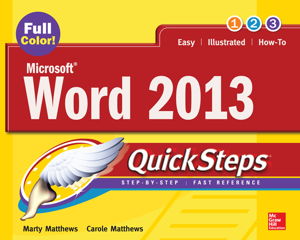 Cover art for Microsoft Word 2013 QuickSteps