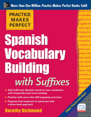 Cover art for Practice Makes Perfect Spanish Vocabulary Building with Suffixes