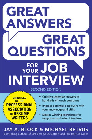 Cover art for Great Answers Great Questions for Your Job Interview