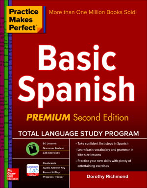 Cover art for Practice Makes Perfect Basic Spanish, Second Edition