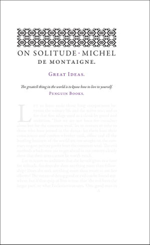 Cover art for On Solitude