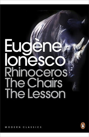 Cover art for Rhinoceros, The Chairs, The Lesson