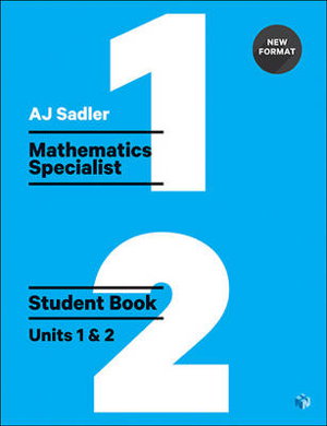 Cover art for Sadler Maths Specialist Units 1 & 2 ' Revised with 2 Access Codes