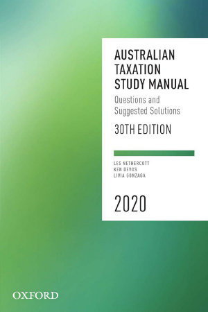 Cover art for Australian Taxation Study Manual 2020