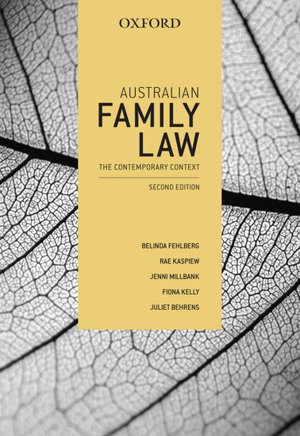Cover art for Australian Family Law: The Contemporary Context