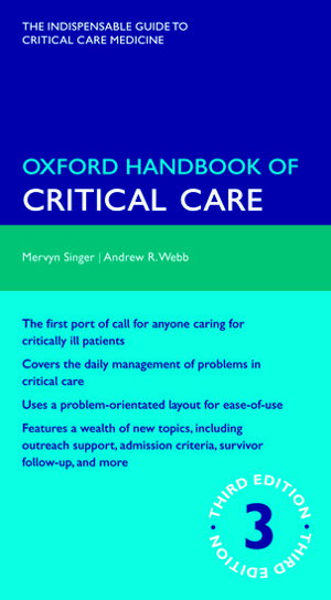 Cover art for Oxford Handbook of Critical Care