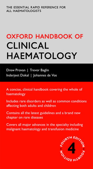 Cover art for Oxford Handbook of Clinical Haematology